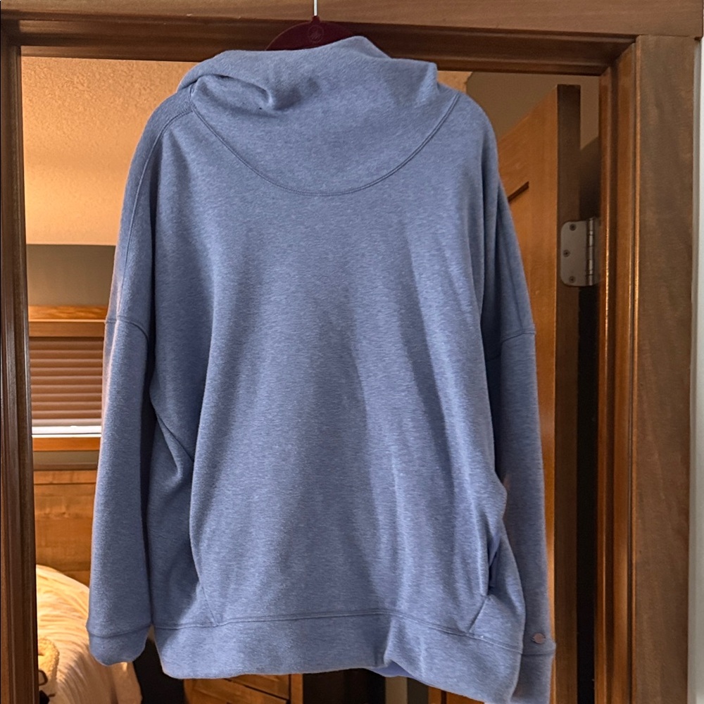Calia blue hooded cowl neck sweatshirt